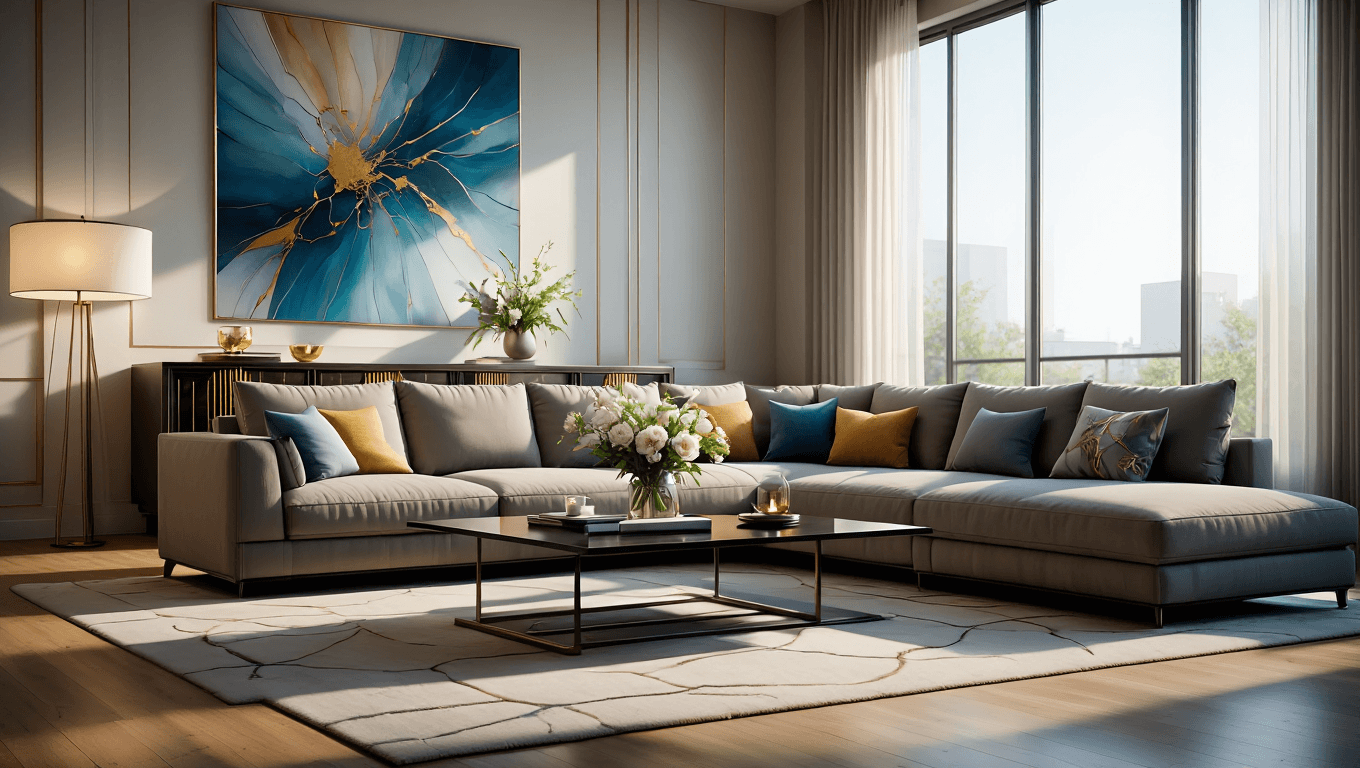 the most beautiful living room with A Comfortable and Stylish Sofa, large windows, Layered Lighting, plants, art, Statement Coffee Table, Textiles That Add Texture, Family photos, curated art, vintage finds, a stack of favorite books 3